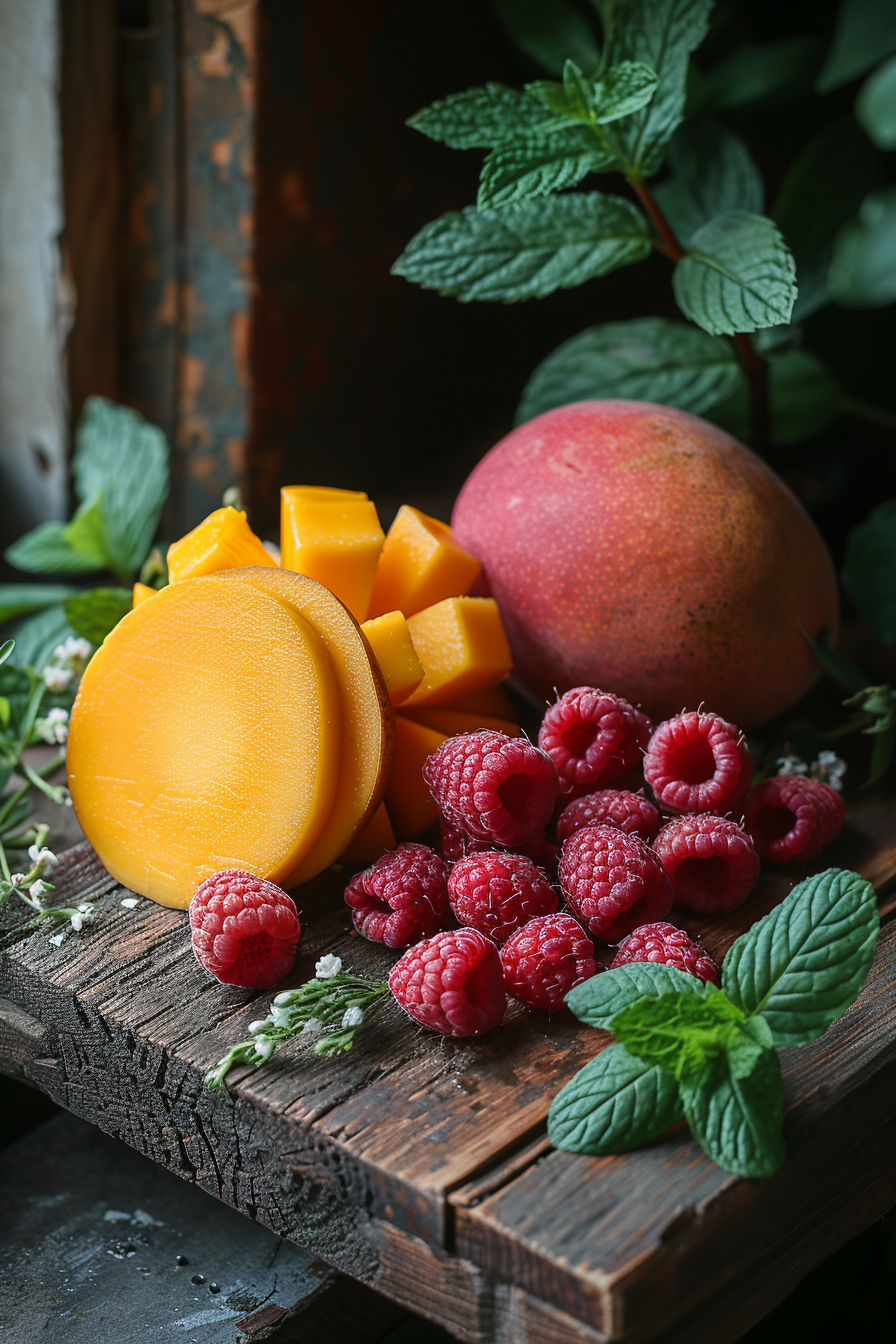 Mango · Vasaras pļava (meža aveņu lapas, lazdu lapas, piparmētra, nātres)