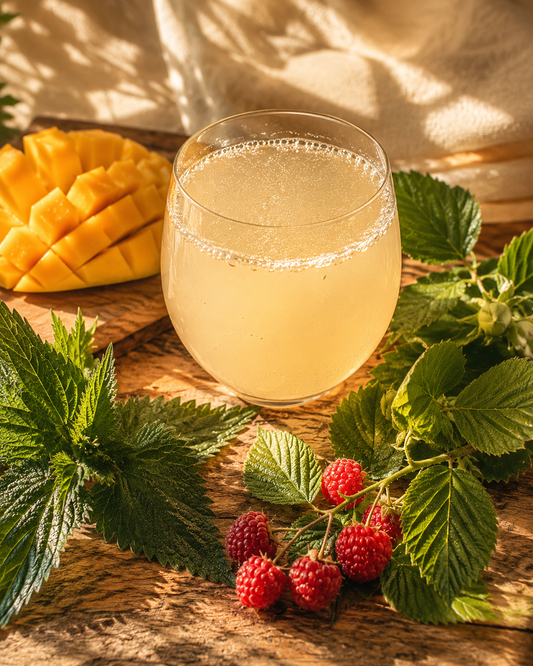 Mango · Vasaras pļava (meža aveņu lapas, lazdu lapas, piparmētra, nātres)